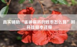 真实辅助“雀神麻将的胜率怎么算”附开挂脚本详细