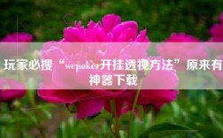 玩家必搜“wepoker开挂透视方法”原来有神器下载