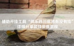 辅助开挂工具“微乐四川麻将有没有挂”详细分享装挂步骤教程