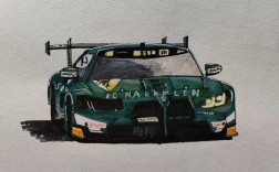 跑车宝马／跑车宝马M4简笔画