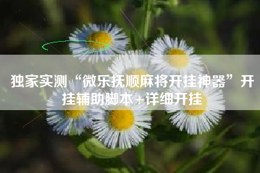 独家实测“微乐抚顺麻将开挂神器”开挂辅助脚本+详细开挂