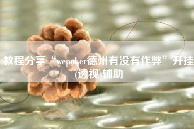 教程分享“wepoker德州有没有作弊”开挂(透视)辅助