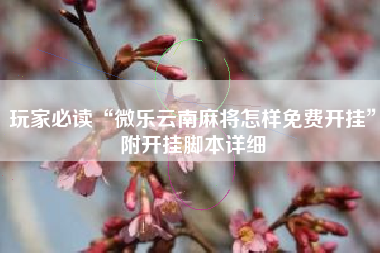 玩家必读“微乐云南麻将怎样免费开挂	”附开挂脚本详细