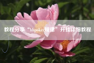 教程分享“hhpoker规律”开挂详细教程