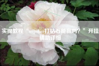 实操教程“wepoker打钻石能赢吗？	”开挂辅助详细